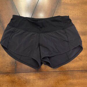 Lululemon Speed Up women shorts black Size 0 Reg 2.5"